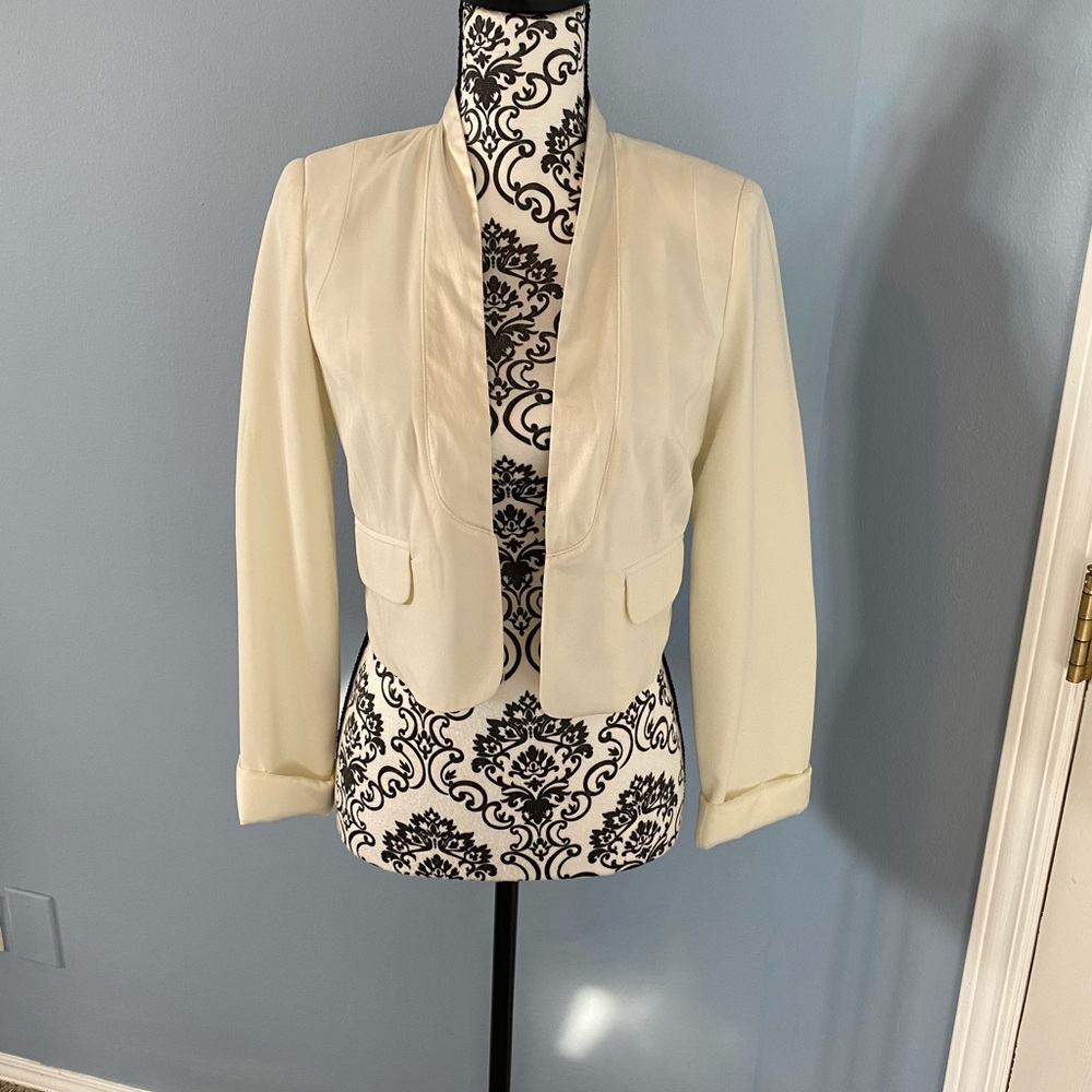 XOXO white tuxedo suit blazer